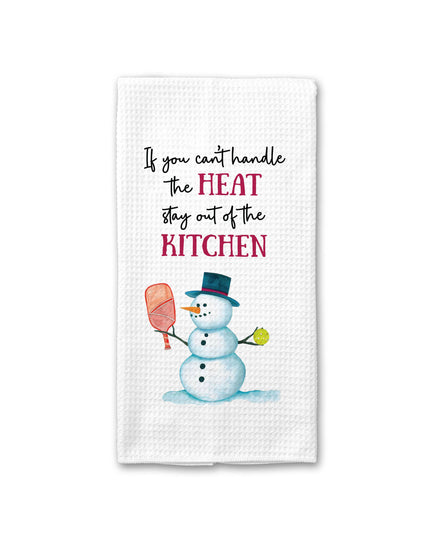 Can't Handle the Heat Snowman Towel, Pickleball Towel Gift