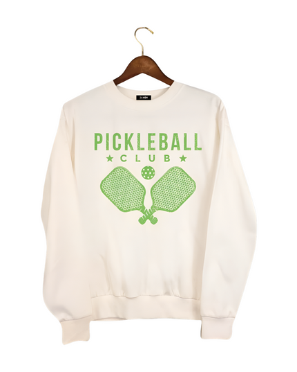 Pickleball Sweatshirt with Cross Paddle Graphic