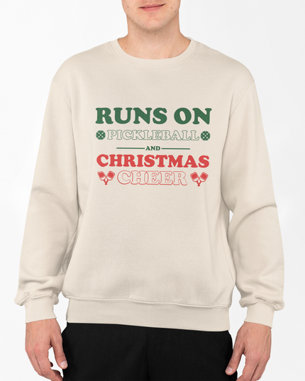 Runs on Pickleball and Christmas Cheer Sweatshirt