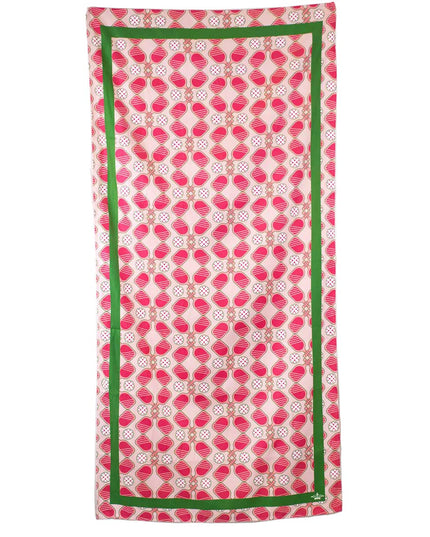 Live Love Pickleball Beach Towel   Pink/Green/White   34x70