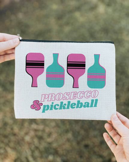 Pickleball Makeup Bag Cosmetic Zip Pouch