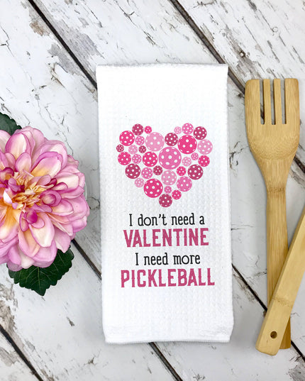 Pink Heart Valentine Pickleball Towel, Valentine Home Decor