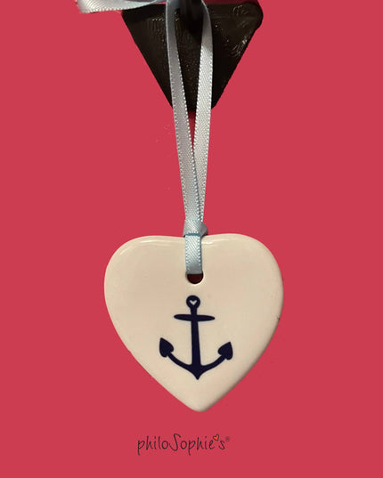 Gift Tag: Anchor heart tag / Gift Tag, Ornament