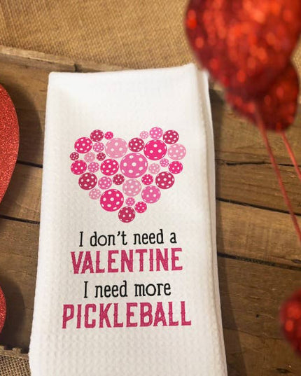 Pink Heart Valentine Pickleball Towel, Valentine Home Decor