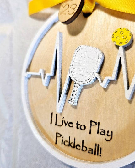 I Live to Play Pickleball Christmas unique ornament