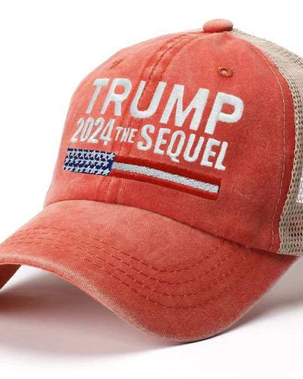 Trump 2024 "The Sequel" Mesh Hat (Orange)