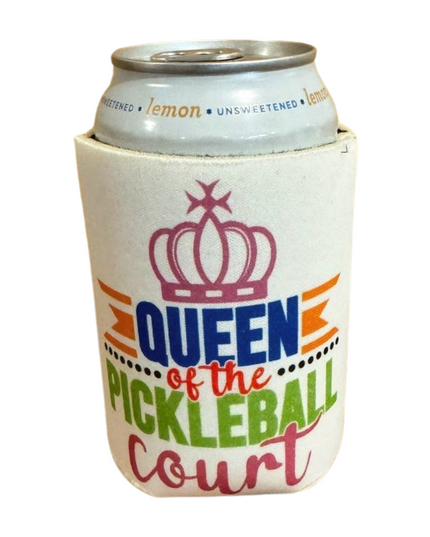 Pickleball Neoprene Can Coolers in Multi Colors & Designs 12oz