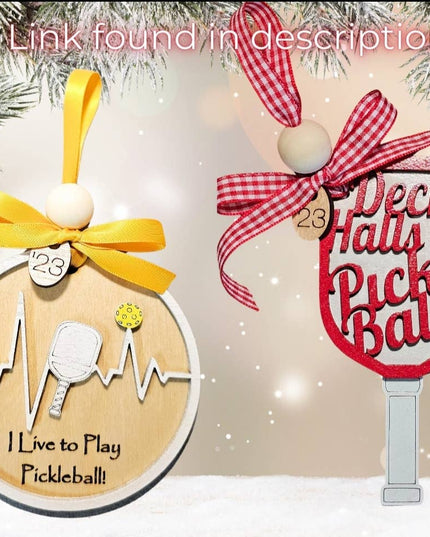 I Live to Play Pickleball Christmas unique ornament