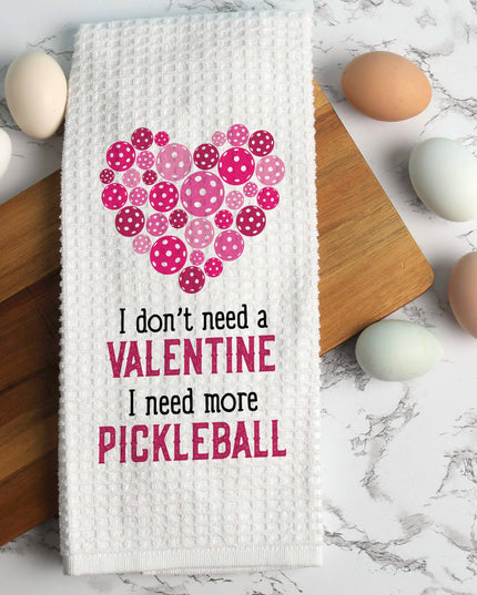 Pink Heart Valentine Pickleball Towel, Valentine Home Decor