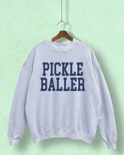 SWD385-P6798 PICKLE BALLER GRAPHIC MINERAL WASH SWEATSHIRTS